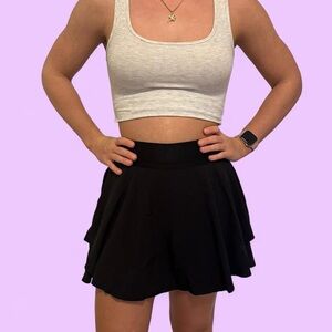 Lululemon Athletica Black Skirt w/ Built in spandex